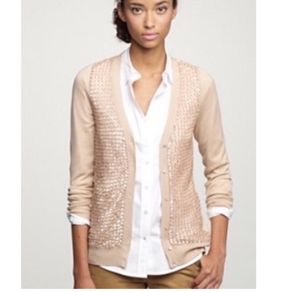 J. Crew Sweaters - SALE⚡️J.CREW | Blush Sequin Cardigan